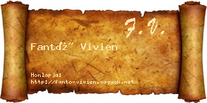 Fantó Vivien névjegykártya